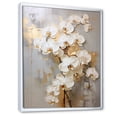 thumbnail image 2 of Designart "Minimalist Beige And Gold Orchids IV" Orchids Floater Framed Canvas Art Print, 2 of 5