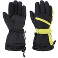 thumbnail image 3 of Men's 3M Thinsulate Lined Waterproof Snowboard / Ski Gloves,M,Black Yellow, 3 of 4
