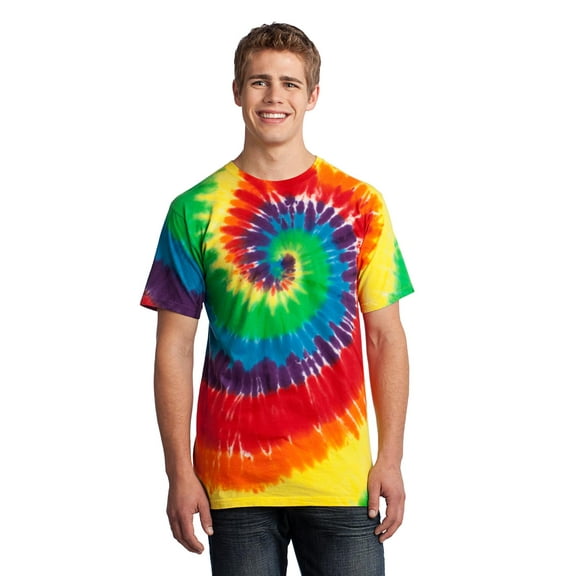 Port & Company Men's Colorful Tie-Dye Crewneck T-Shirt