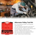 thumbnail image 2 of Riwcyla 13 Pcs Alternator Pulley Tool Kit, Alternator Freewheel Pulley Puller Removal Engine Auto Tool Set Insert Bit Socket Set Tool Kit with Storage Case, 2 of 6