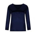 thumbnail image 4 of LYXSSBYX Women Long Sleeve Dress Hot Sale Clearance Women's Satin Socket V-Neck Solid-color Commute Long Sleeve Blouses Shirt Tops, 4 of 8