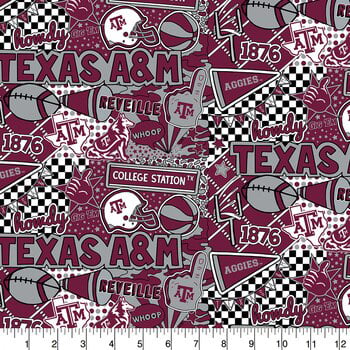 Collegiate Cotton Broadcloth Texas A&M Multi Fabric By The Yard