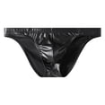 thumbnail image 5 of SGFCWSX Men's PU Faux-Leather Low-Rise Briefs** Black XXL, 5 of 7