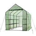 thumbnail image 1 of Plexalife Serre de Marche de Luxe avec 2 Niveaux et 12 Tablettes - Housse Verte, 1 of 8