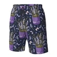 thumbnail image 5 of Naloa Lavender Flowers Men's Beach Shorts, Surfing shorts, Swim trunks, Quick Dry Swim Trunks for Surfing Beach Fun - Medium, 5 of 9