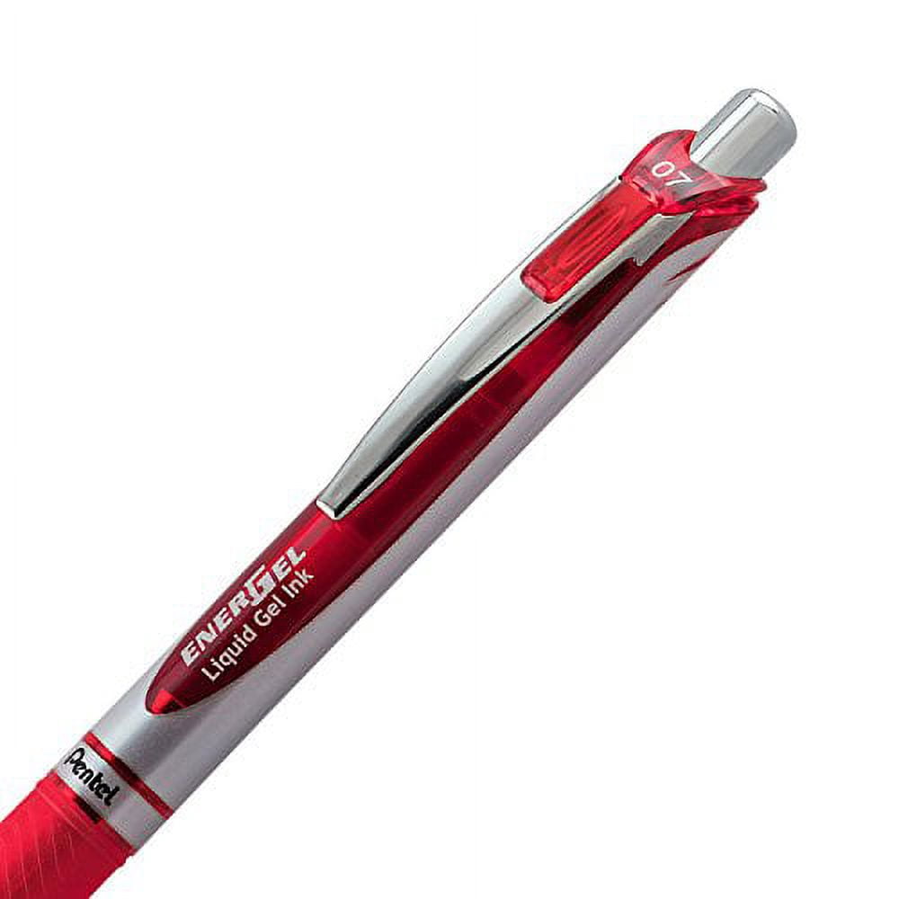 Pentel 812204 EnerGel RTX Retractable Gel Pens Medium Point Red Ink