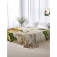 thumbnail image 6 of Sunflowers Flat Sheets Only Twin XL Size, Soft Breathable Bed Top Sheets for Mattress, Vintage Yellow Floral Farm Butterfly Luxury Bedding Flat Sheets for Home Hotel Bedroom Bed Protection, 6 of 9