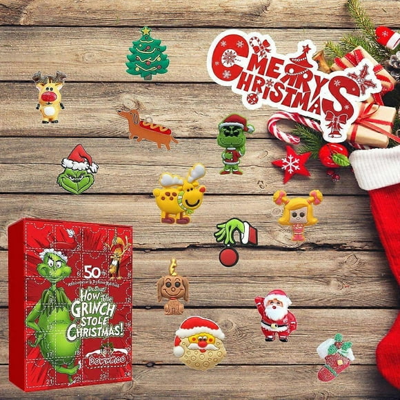 Christmas Advent Countdown Calendar 2023 Cute Green Elf Figures Doll_Perfect Gift