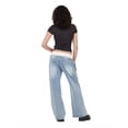 thumbnail image 5 of Forever 21 Women's Blue Y2K Jeans, Comfy Foldover Rib Waistband Design for Everyday Casual Wear, Size 12, 5 of 6
