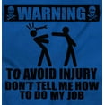 thumbnail image 2 of Warning To Avoid Injury Funny Cartoon Men's Big & Tall Crewneck Graphic Tee Brisco Brands 2X, 2 of 5