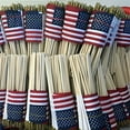 thumbnail image 6 of Pack of 50. Small US American Handheld Flags, 4x6 Inch Golden Spear Tip, Stick Flags by Crystal Lemon, 6 of 7
