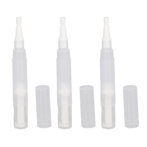 Bolígrafo giratorio transparente, paquete de 3 bolígrafos giratorios transparentes para esmalte de uñas, bolígrafo vacío para aceite de uñas, ultra sensible