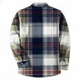 thumbnail image 3 of NAISIBABY Kids Boys Button-Up Shirt, Long Sleeve with Pocket Fashion Checked Fall Causal Lapel Tops Navy 7T, 3 of 3