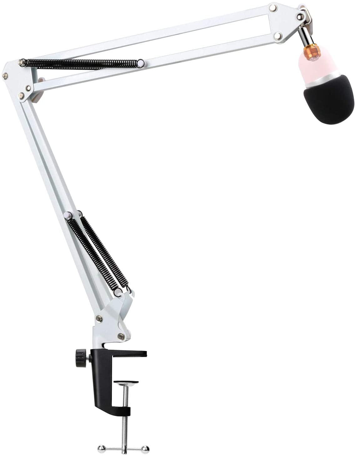 Seiren Mini Boom Arm with Pop Filter - Mic Stand with Foam Cover Windscreen  Compatible with Razer Seiren Mini Streaming Microphone(White)
