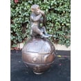 thumbnail image 4 of Nifao Bronze Statue of a Monkey on an Ornate Ball – Home Decor Sculpture, 23"L x 23"W x 44"H, 4 of 4