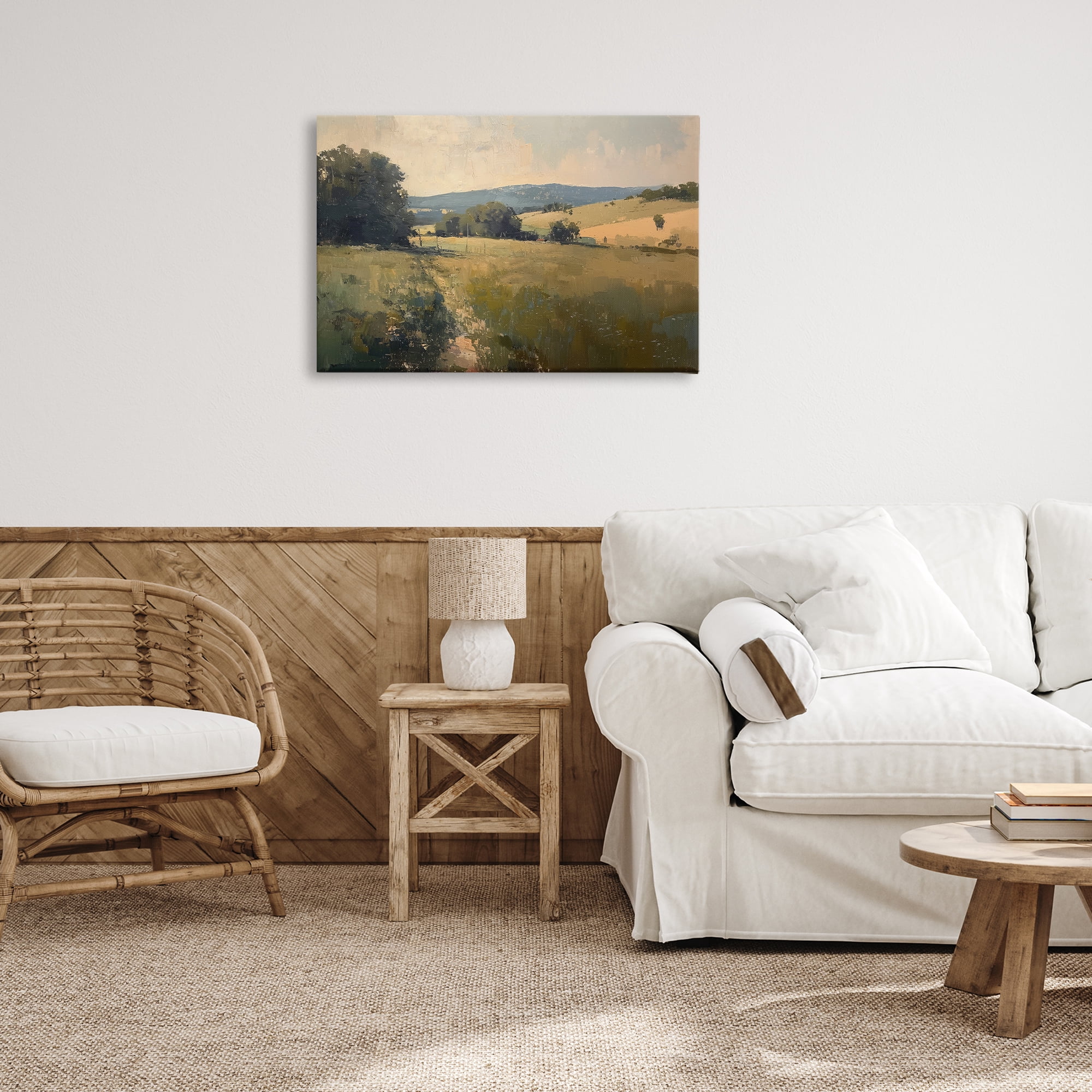 Stupell Industries Vast Country Landscape Landscape & Nature Painting Wrapped Canvas Art Print Wall Art, 30 x 20