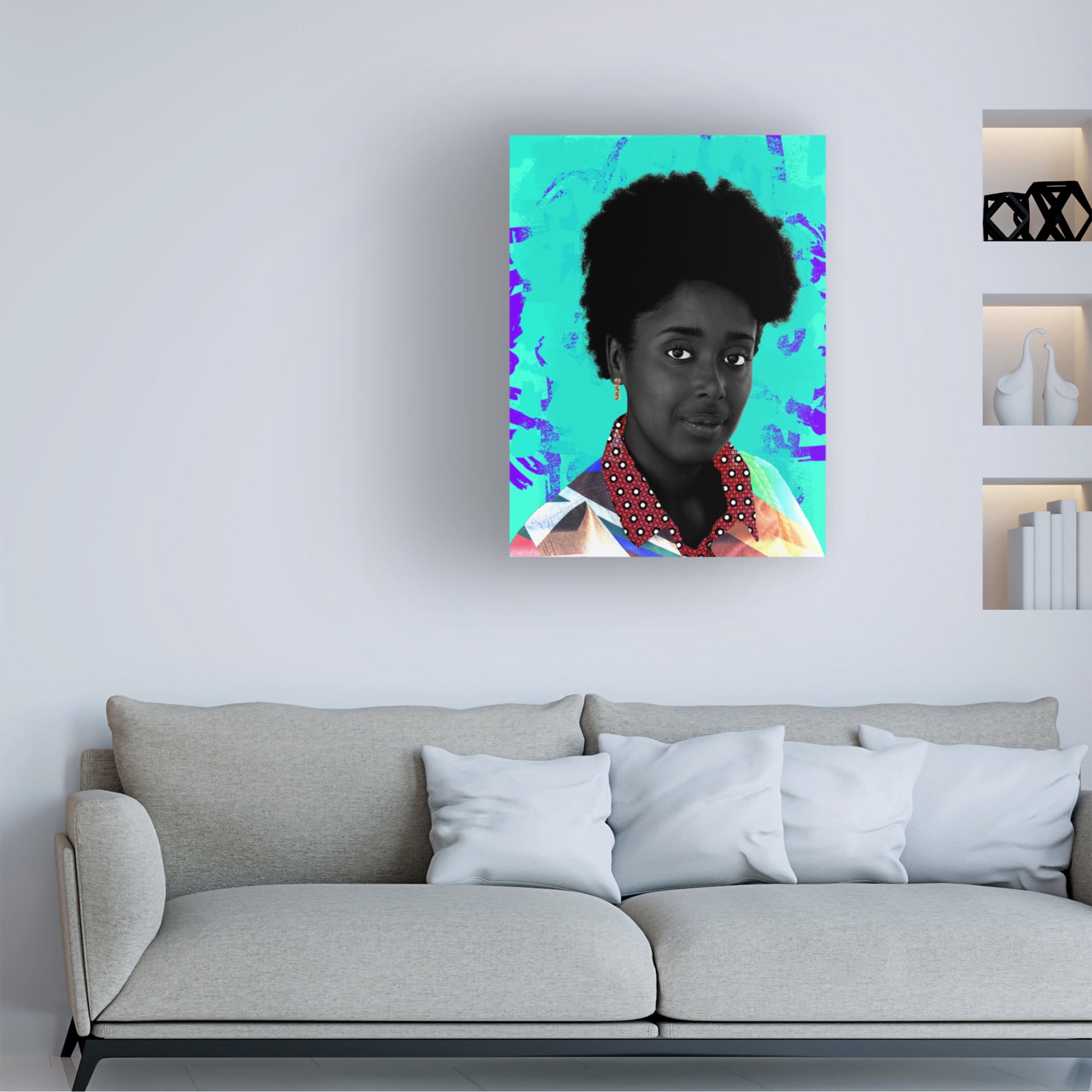 Canvas Wall Art - NUMA Art 'Bright Eyes' Wall Art for Living Room, Bedroom, or Office Décor by Trademark Fine Art - 18 x 24 Inches