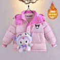 thumbnail image 5 of Kuromi Anime Kawaii Sanrio Ins Chaqueta acolchada de algodón para niños Linda princesa de dibujos animados abrigo grueso ropa regalos para niños, 5 of 5