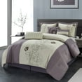 thumbnail image 2 of 7 Piece Bedding Comforter Set Luxury Bed In A Bag, King,Beige, 2 of 8