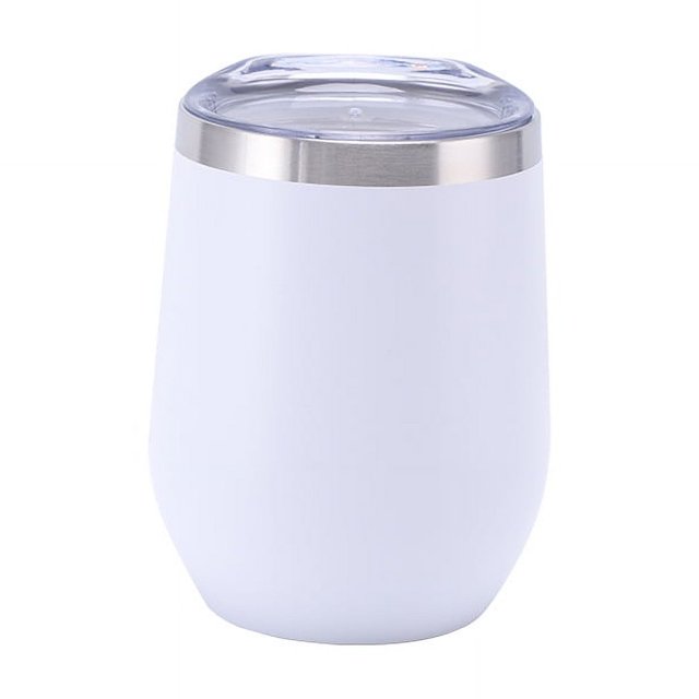 Taza de cáscara de huevo de 12 oz Swig304, taza de vino tinto de acero inoxidable, gran panza, taza de agua con conservación del calor en forma de U