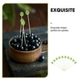 thumbnail image 2 of CIMAXIC Disposable Food Picks 100Pcs Disposable Food Picks Turtle Leaf Design Cocktail Fruit Appetizer Picks,4.72"X0.39"X0.08", 2 of 5
