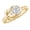 Diamond, variant on 1 to 6 Carat Oval 14K Yellow Gold LAB GROWN Gemstone and LAB GROWN Diamond Engagement Ring (1ct Center, AAAA Heirloom Quality) Emerald 1 Carat Size: 6