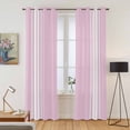 thumbnail image 2 of Pink Striped Kitchen Curtains 96 Inch Length, Luxurious White Stripes Modern Abstract Art Grommet Top Bedroom Living Room Curtains, Light Filtering Cafe Curtain Drapes 2 Panels Set 104''x96'', 2 of 9