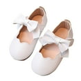 thumbnail image 4 of Zanarzt Toddler Girls Mary Jane Shoes Girls Mary Jane Dress Shoes Ballerina Flats for Wedding Party (Toddler/Little Kid/Big Kid) White,US 8, 4 of 6