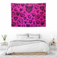 thumbnail image 4 of Orinice Pink Leopard Print Tapestry Wall Wildlife Love Wall Hanging Teen Adult Room Decoration, 60x40 inches, 4 of 7