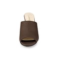 thumbnail image 6 of BLISSFUL STEP Women's Slip on Block Heel Slide Sandals Mules Coffee 6.5, 6 of 7