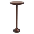thumbnail image 1 of Mesa Auxiliar Pequeña con Base de Metal COZAYH Color Espresso Claro, 1 of 9