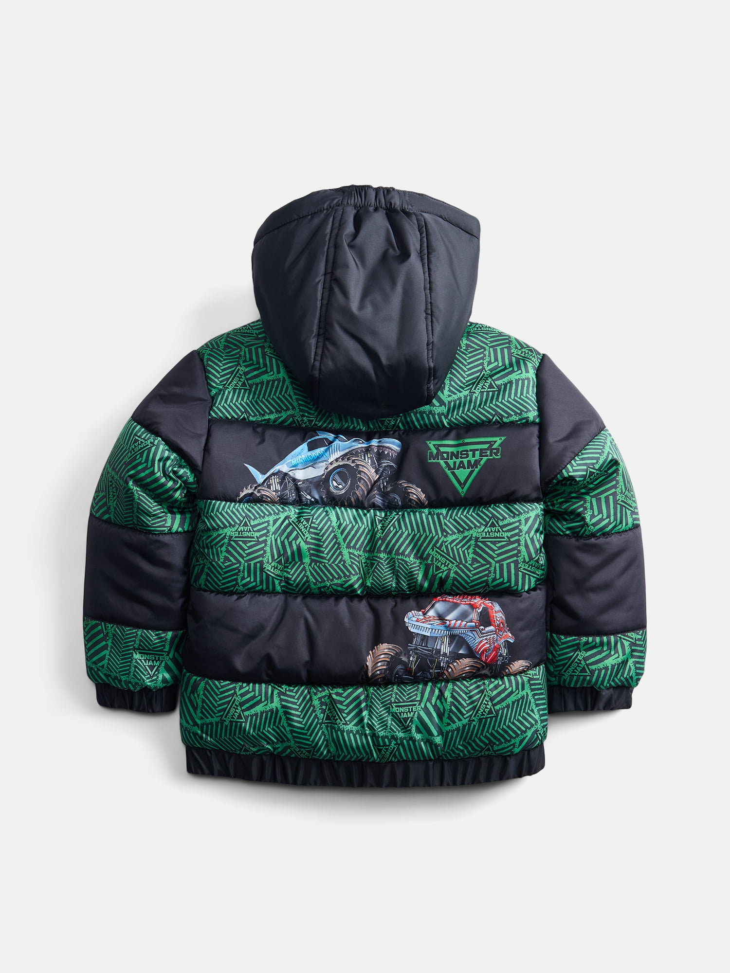 Monster Jam Toddler Boys Heavyweight Puffer Jacket, Sizes 2T-5T