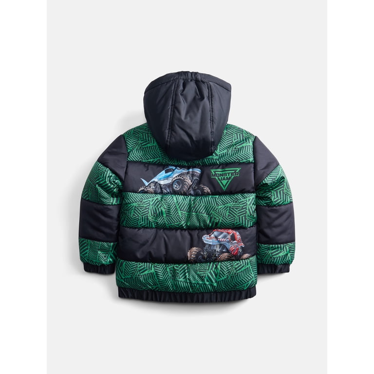 Monster Jam Toddler Boys Heavyweight Puffer Jacket photo 2