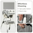 thumbnail image 4 of YUCHANG 4- in-1 Baby High Chair,Adjustable Convertible Infant Baby Feeding Chair Booster for Eating with Detachable Double Tray,5 Point Harness,Gray, 4 of 8