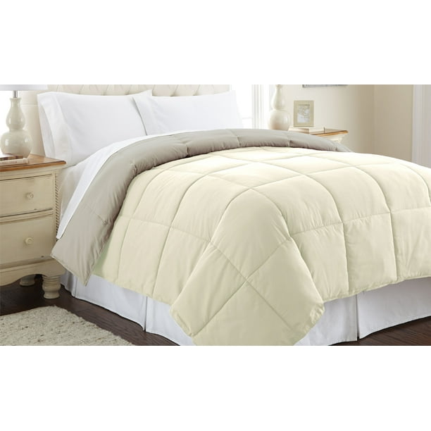 Alt Down King reversible comforter Ivory/Atmosphere