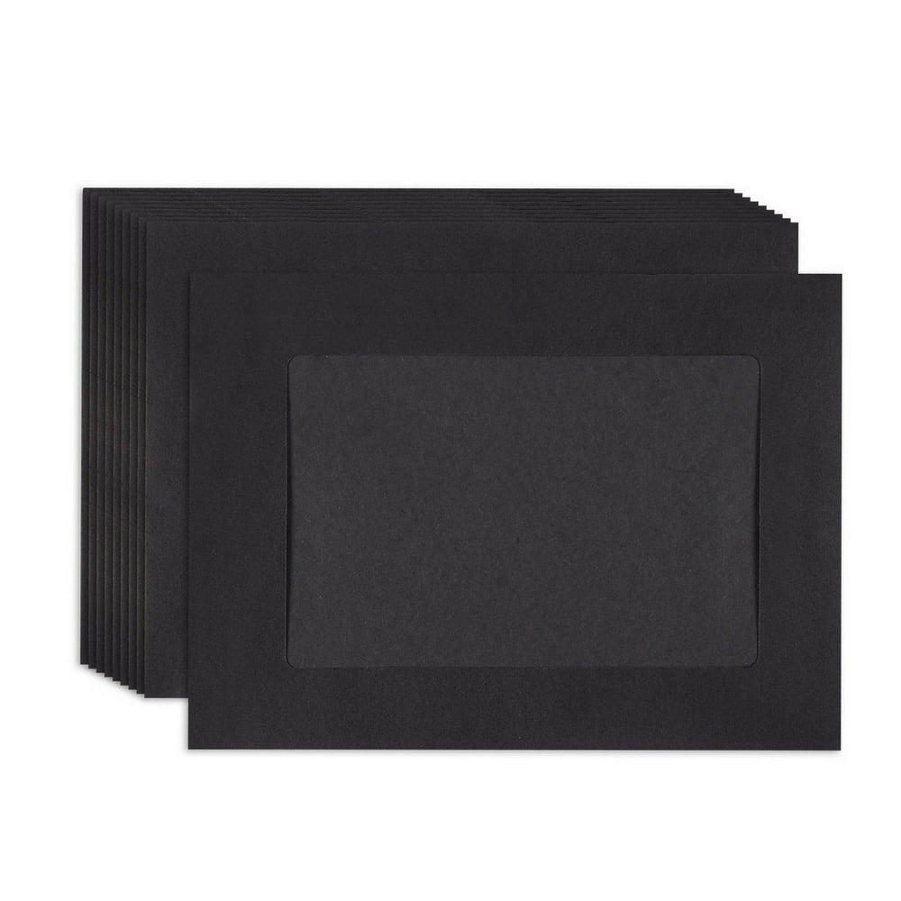 Paper Picture Frames 50Pack Diy Black Paper Photo Mats Photo Frame