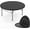 Black, variant on White 48" Round Bi-Folding Commercial Table, 4 Feet Portable Plastic Dining Card Table for Kitchen or Outdoor Party Wedding Event, 1-Pack