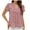 Pink-02, variant on Mittory Women Heart Print Tulip Short Sleeve Shirt Blouse Notched V Neck Work Top