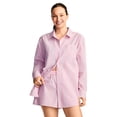 thumbnail image 1 of Jockey Women's Cotton Poplin Long Sleeve Button Up, 1 of 7