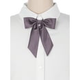 thumbnail image 4 of INSPIRE CHIC Women's Bow Ties Solid Color Western Ribbon Pre-Tied Bowties Light Purple One Size, 4 of 6