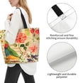 thumbnail image 3 of Balery Vintage Bird Bolsa Tote Estilo Estético con Cremalleras, Bolsa de Hombro, Bolsa de Compras Grande y Plegable, 3 of 8