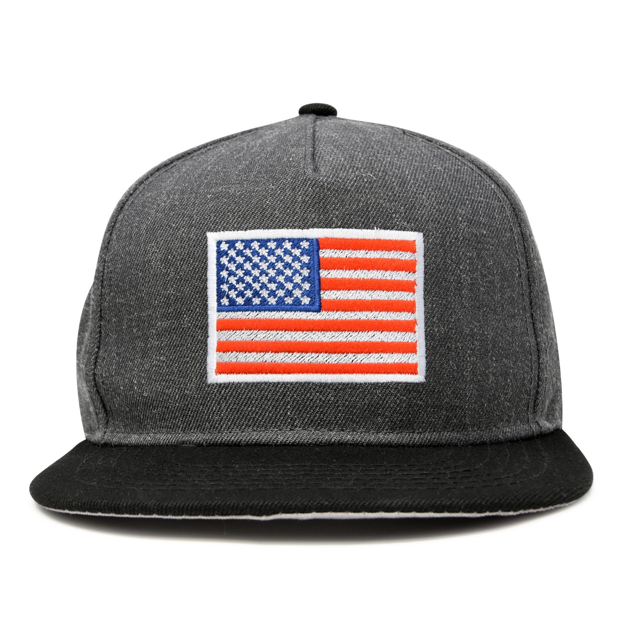 DALIX American Flag Hat Flat Bill Snapback USA Baseball Cap 