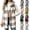 Black, variant on Women's Plush Fleece Vest Button Down Sleeveless Plaid Hooded Vest Casual Warm Winter Thick Jackets with Pockets