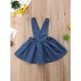 thumbnail image 2 of LMLYSoH Little Girls Suspender Skirt, Denim Solid Color Waist Elastic Band Wild Fashion Skirt, Baby Girls Overall Skirt, 2 of 7