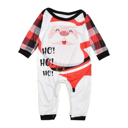 

Christmas Family Matching Pajamas Long Sleeve Round Neck Relaxation Leisurewear For Family Of Four（BABY)