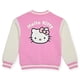 thumbnail image 2 of Chaqueta Hello Kitty para niñas Varsity Letterman Bomber Bonbon Pink, 2 of 4
