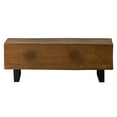 thumbnail image 5 of COSIEST Outdoor Walnut Rectangular MgO Garden Bench, 5 of 6