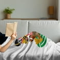 thumbnail image 3 of Turkey Soft Flannel Fleece Blanket, American Football Playing Funny Bird and Thanksgiving Day Celebrations Theme Pigskin, Cozy Plush for Indoor and Outdoor Use, 60" x 80", Multicolor, by Ambesonne, 3 of 5
