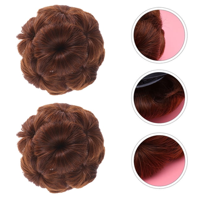 Minkissy 2pcs Hair Bun Accessories for Updo Hair Pieces Women Volume Addition Everyday Use