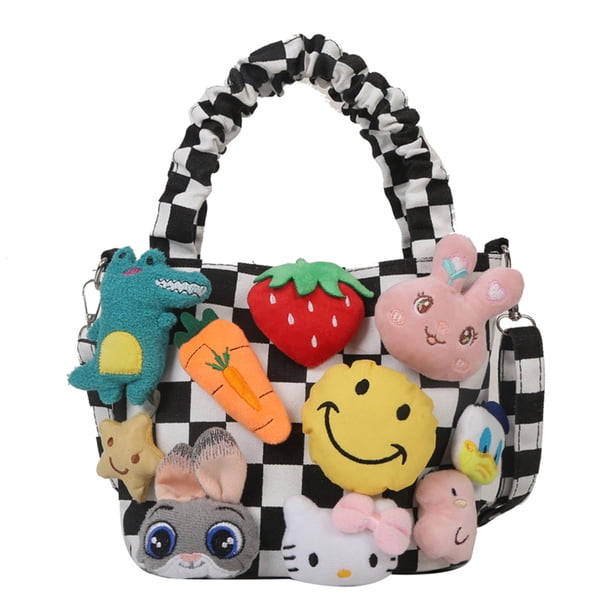 Bolso de hombro de lona para niñas, bolsos cruzados informales de dibujos animados, regalos divertidos para niños